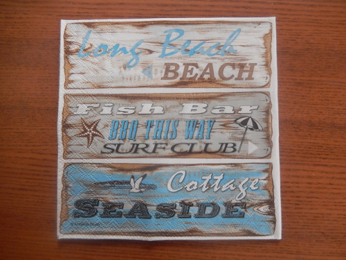 Ubrousek na decoupage - cedule — foto 1