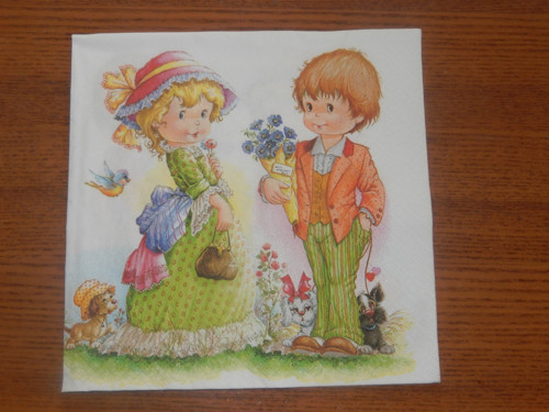 Ubrousek na decoupage - námluvy
