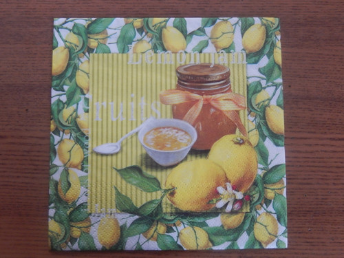 Ubrousek na decoupage - citrónová marmeláda