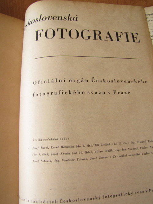 Československá fotografie, sv. r. 1949.