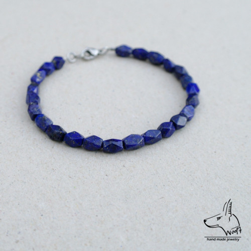 Lazhvard (lapis lazuli) - modrý náramek — foto 1