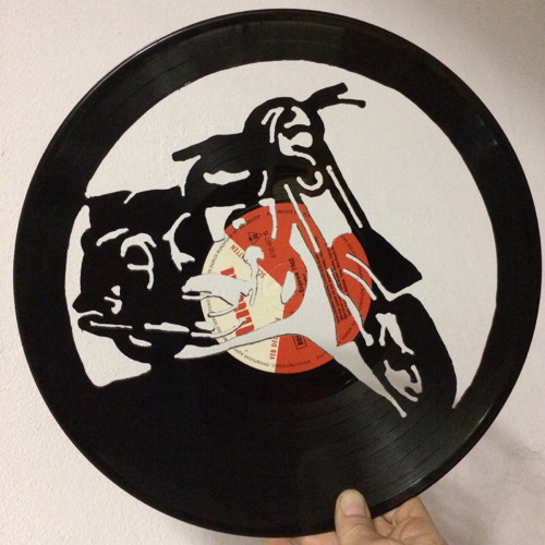 Motorka na vinylu Jawa 250