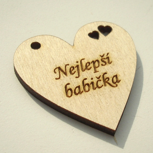 SRDCE 4 cm "Jmenovka s průřezem" KV017
