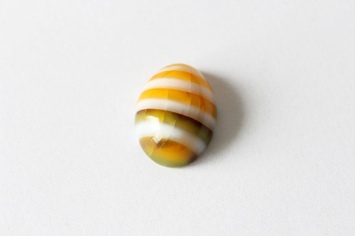 Achát - kabošon - 15x20 mm — foto 1