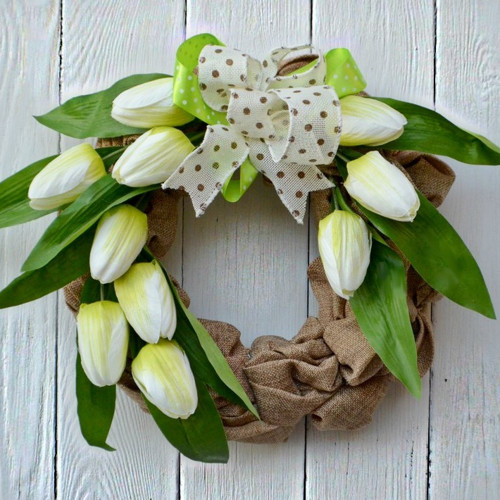Věnec na dveře Tulipány — foto 1