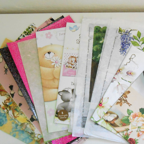 Decoupage a 3D papíry VÝPRODEJ cena za vše — foto 1