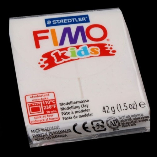 FIMO, bílé s třpytkami, 42g — foto 1