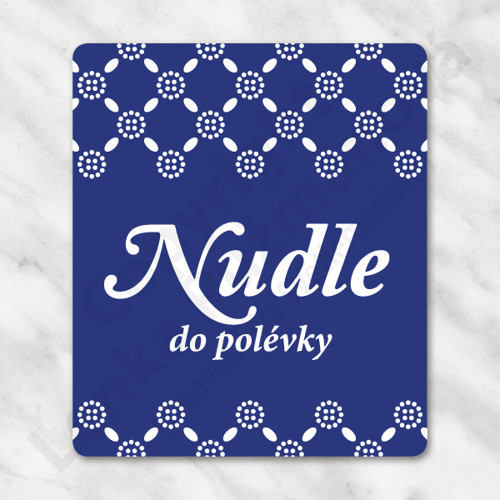 Nudle do polévky - samolepka na nádobu