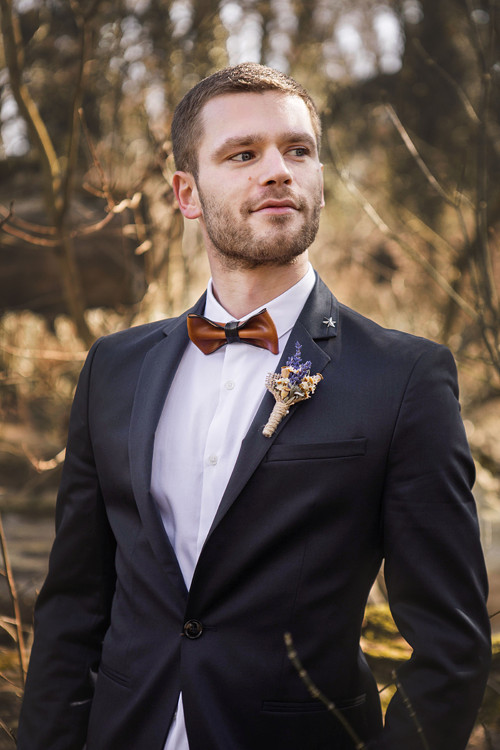 Pierko pre ženícha "láska s vôňou levandule"