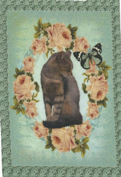 Bavlněná látka - panel 10 x 14,5 cm