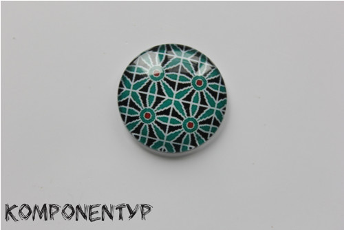 Skleněný kabošon Mandala, 30 mm — foto 1