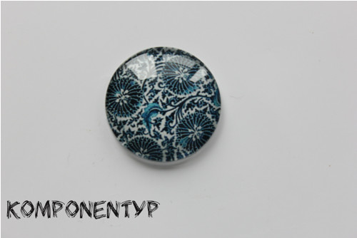Skleněný kabošon Mandala, 30 mm