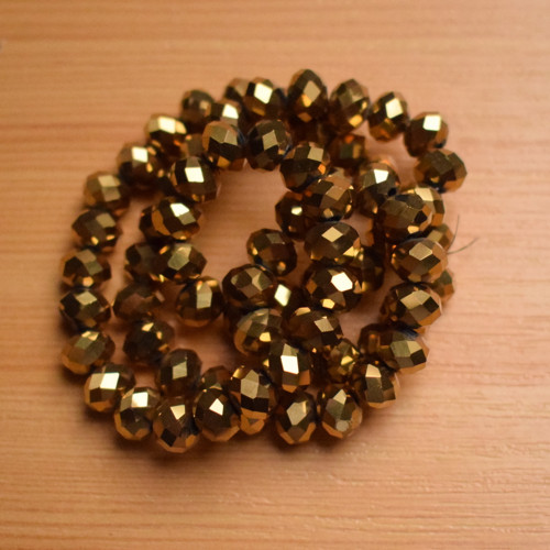 Broušené korálky 6x8 mm - 10 ks