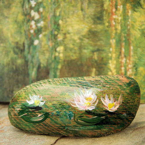 Lekníny - spona do vlasů 8 cm — foto 1