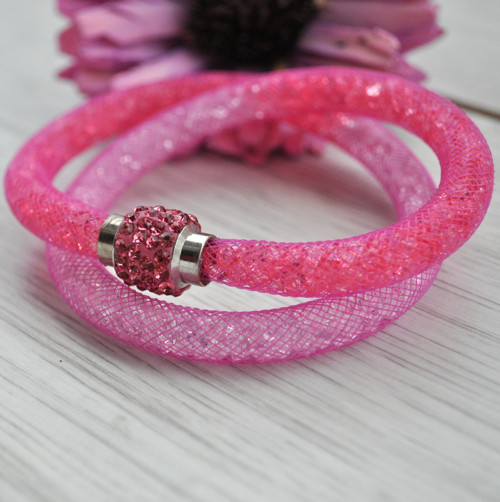 Dutinkový náramek Pink rose — foto 1