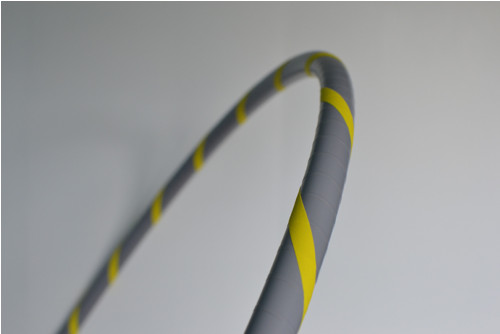 Obruč na hooping šedo-žlutá 100 cm