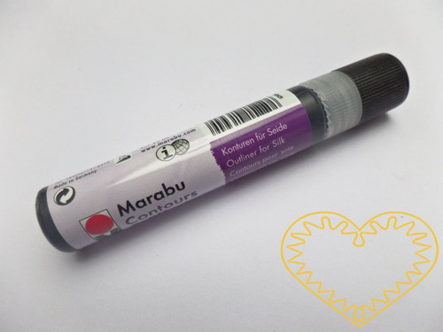Černá kontura na hedvábí Marabu - 25 ml