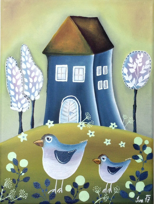 Olejomalba 24*18cm "Ptačí sen" — foto 1