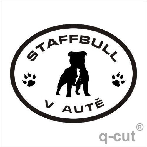 Staffbull v autě