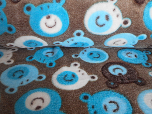 Fleece - medvídci - modrá — foto 1
