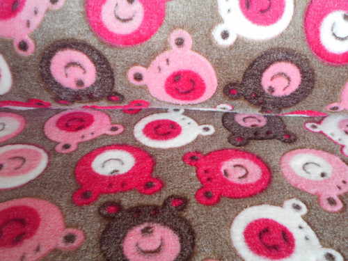 Fleece - medvídci - růžová - 40 cm — foto 1