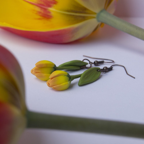 Náušnice - Tulipány — foto 1