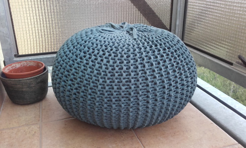 Puff velký "grafit "/průměr 57cm, výška 31cm/ — foto 1