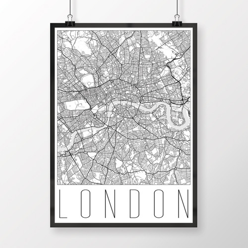 LONDÝN, 50x70cm, moderní, bílý