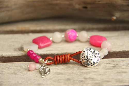Bohemian náramok pink — foto 1