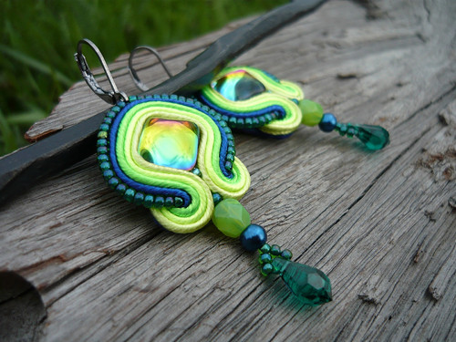 Soutache náušnice Magic Ocean Lagoon — foto 1