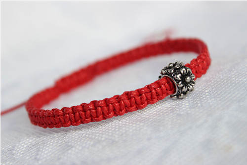 Květinový.. Náramek macramé (Kabbalah) — foto 1