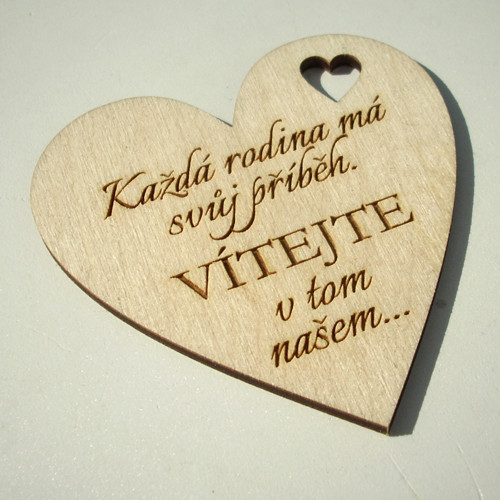 SRDÍČKA na přání - různé motivy - 7,5 cm KV0076