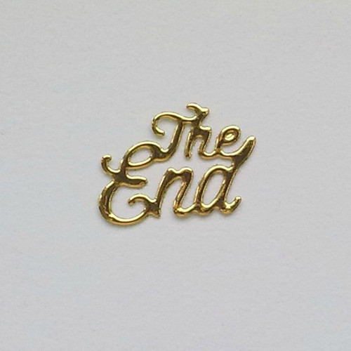 Nápis - The End (zlatá lesklá)