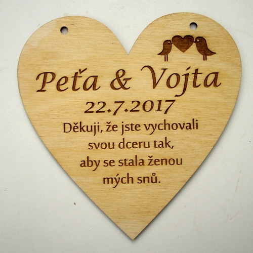 Poděkování za dceru KV0081