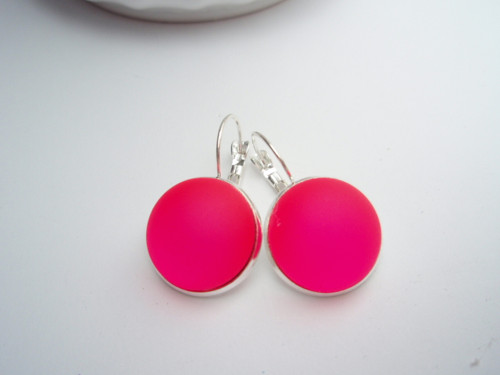 Pink, postříbřené - náušnice — foto 1