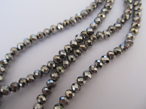 Luxusní broušené rondelky 4,5x6 mm 30ks