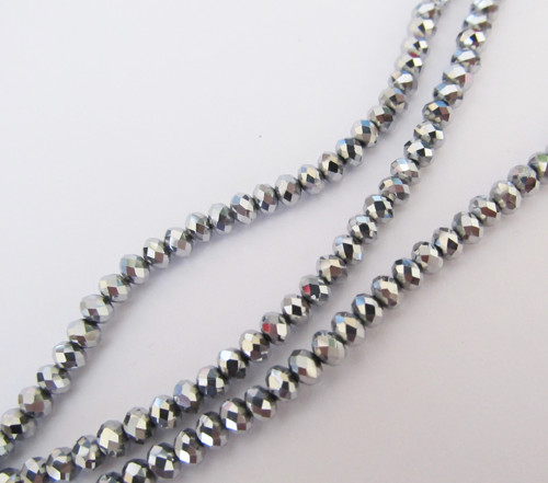 Broušené rondelky 3x4 mm - 30 ks