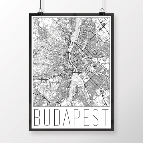 BUDAPEŠŤ, 50x70cm, moderní, bílá — foto 1