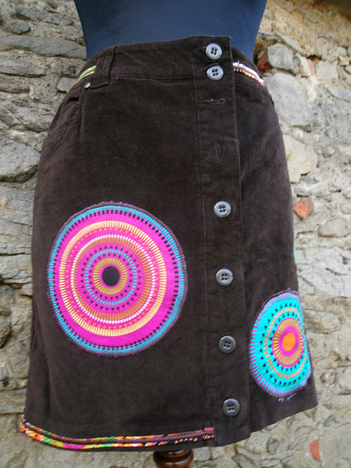 Manšestr sukně " Mandala" - Brownies — foto 1