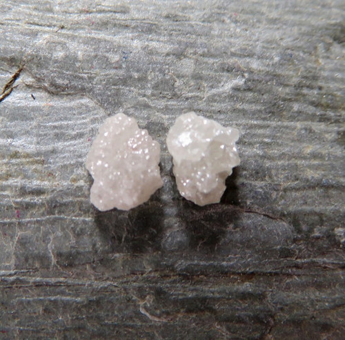 Bílo stříbrný surový diamant-pár č.2 — foto 1