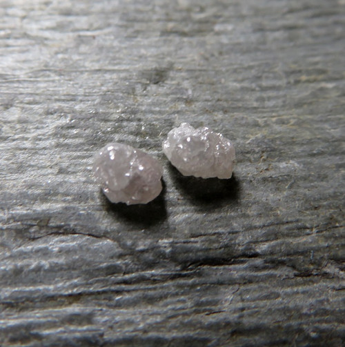 Stříbrný surový diamant-pár č.4 — foto 1