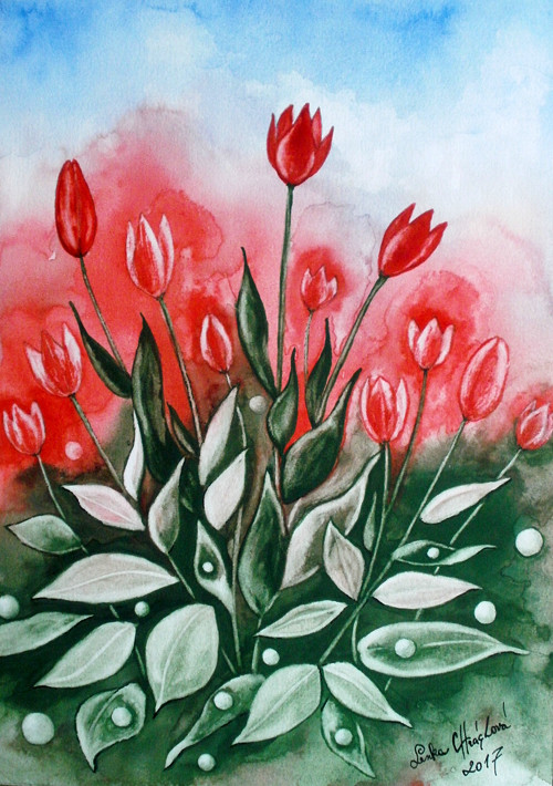 Jaro s tulipány
