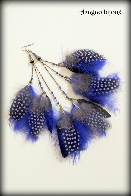 Peří v černé a modré ... — foto 1