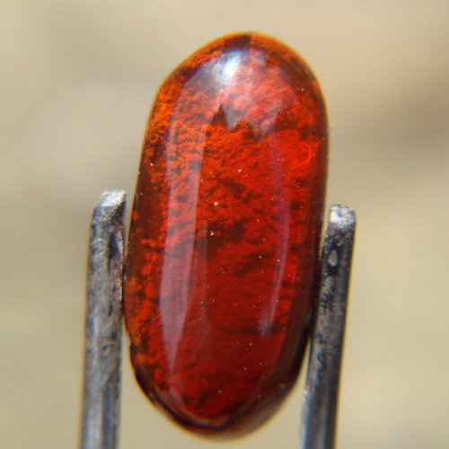 Mexický ohnivý opál (Cantera) - kabošon (2,8ct) — foto 1