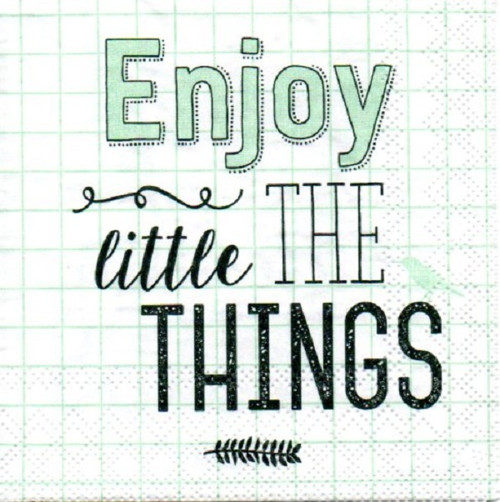 Papírový ubrousek,Enjoy the little things, 2 kusy