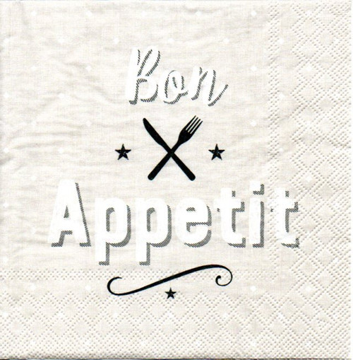 Papírový ubrousek,Bon Appetit,2 kusy — foto 1