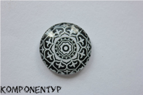 Skleněný kabošon "Mandala" 30 mm
