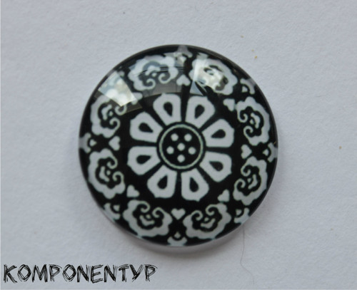 Skleněný kabošon "Mandala" 30 mm