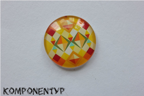 Skleněný kabošon "Mandala" 30 mm