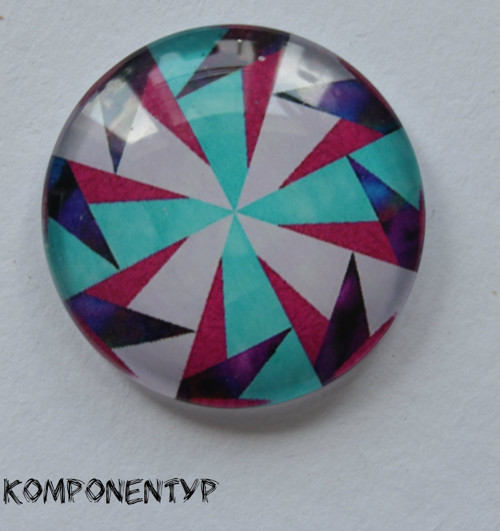 Skleněný kabošon "Mandala" 30 mm